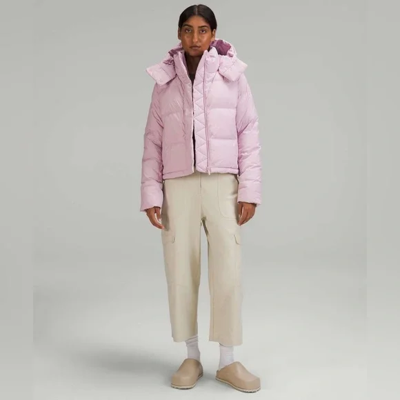 Lululemon Wunder Puff Cropped Jacket Pink Peony - Picture 2 of 8
